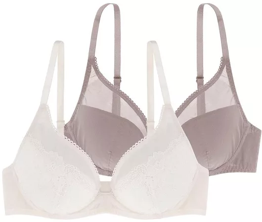 Dorina Μόκα-ιβουάρ Σουτιέν με Μπανέλες 2Pack