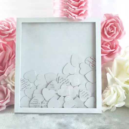 Κάδρο Ευχών Γάμου Riniotis Λευκό 45x40cm