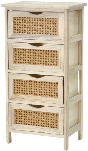 Συρταριέρα Αποθήκευσης με 4 Συρτάρια Μ36.5xΠ26.5xΥ73cm Χρώμα