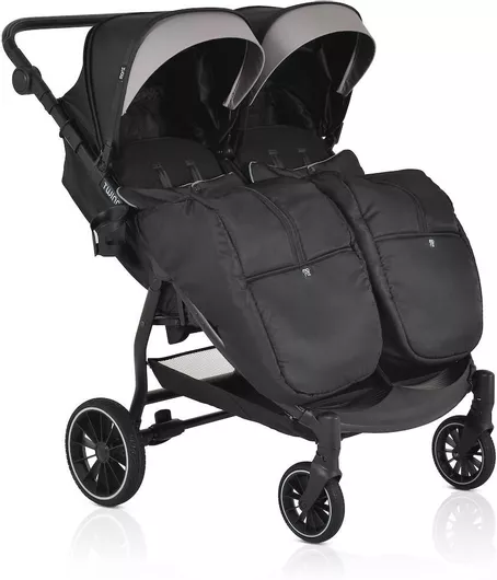 Καρότσι Μωρού Moni TwinGo για Δίδυμα Kατάλληλο για Nεογέννητο Onyx 15.2kg