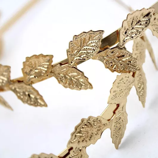 Αρχαιοελληνική Χρυσή Στέκα Φύλλα Ελιάς – Μεταλλική Στεφάνη Mark103 Gold