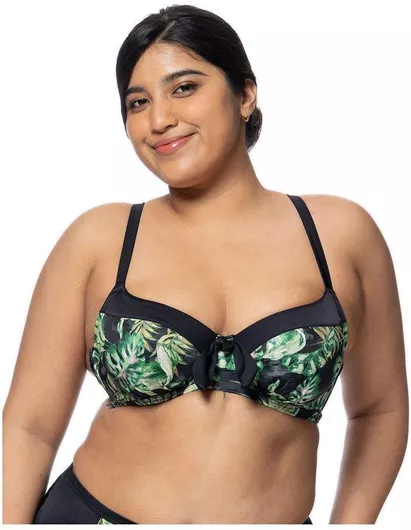 Σουτιέν Bikini Dorina Kano με Ενίσχυση, Floral Μαύρο