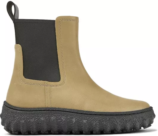 Camper Ground Δερμάτινα Γυναικεία Chelsea Μποτάκια Μπεζ