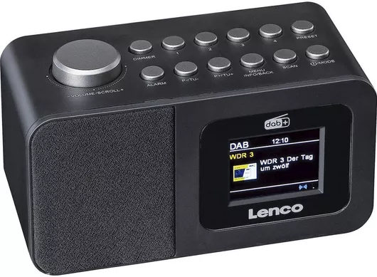 Lenco CR-625BK Επιτραπέζιο Ραδιόφωνο Επαναφορτιζόμενο DAB+ Μαύρο
