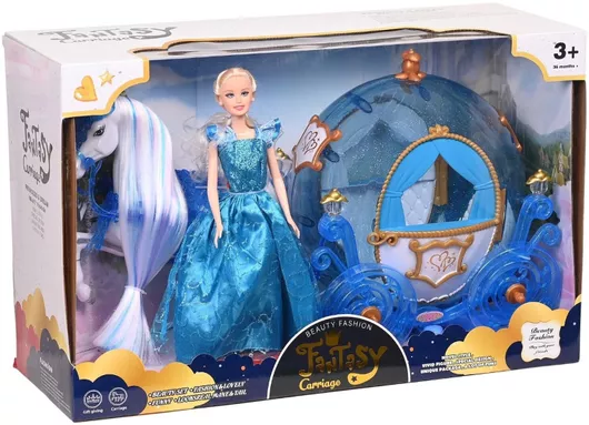 Martin Toys Κούκλα Πριγκίπισσα Με Άμαξα για 3+ Ετών