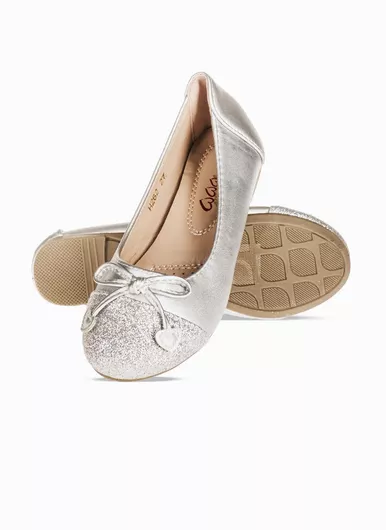 The Shoemart Παιδικές Μπαλαρίνες Ασημί