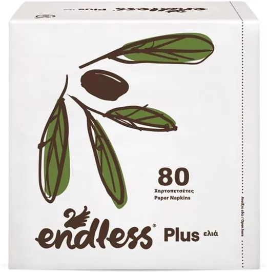 Χαρτοπετσέτες Endless 4x80 Λευκές 30x30cm