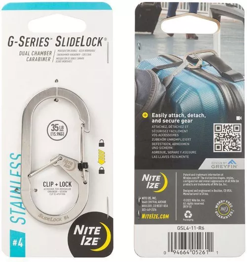 Nite Ize Carabiner G-Series Slidelock Silver #4 (NI GSL4-11-R6)