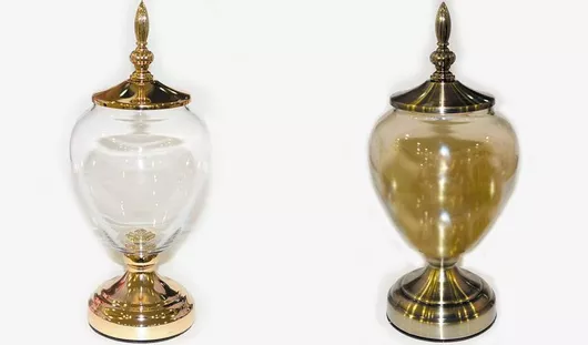 Διακοσμητικό Βάζο 14x32cm Γυάλινο Χρυσό