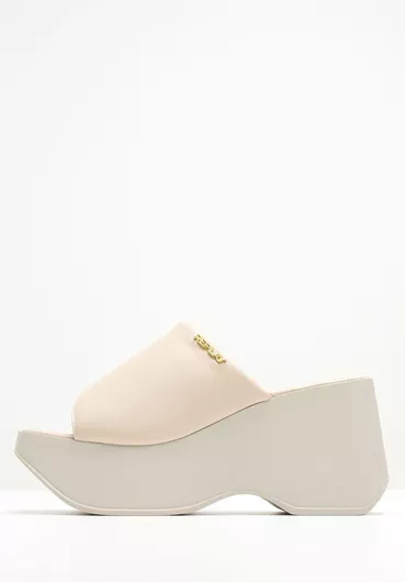 Γυναικεία Mules Malva.block Μπεζ Ecoleather Replay