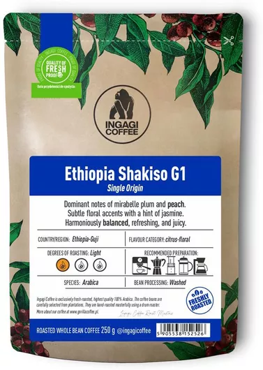 Καφές Espresso Ingagi Shakiso G1 250g Κόκκους