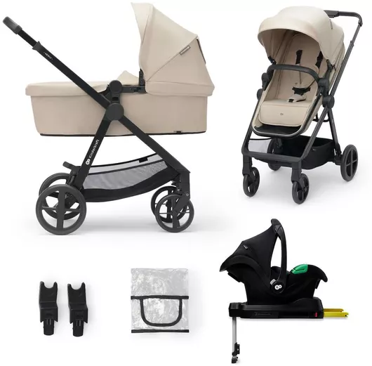 Καρότσι Μωρού Kinderkraft Newly Ρυθμιζόμενο 3 σε 1 Kατάλληλο για Nεογέννητο Sand Beige