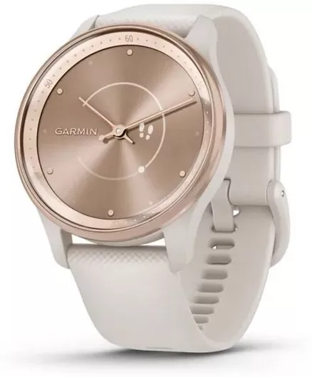 Garmin Vívomove Trend Stainless Steel 40mm Αδιάβροχο Smartwatch με Παλμογράφο Peach Gold