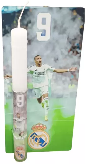 Πασχαλινη Λαμπάδα Καδρακι Lab251021 Kylian Mbappé 13χ28cm