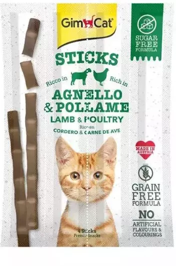Λιχουδιές Γάτας Σνακ Gimborn Gimcat με Αρνί & Πουλερικά για Ενήλικες Γάτες 4τμχ