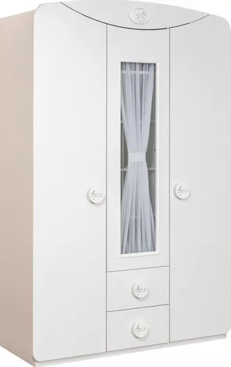 Παιδική Ντουλάπα Cotton Τρίφυλλη 133x53x201cm