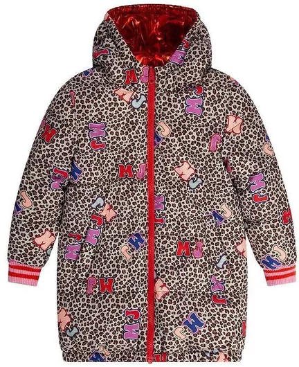 Marc Jacobs Παιδικό Casual Μπουφάν Μακρύ Διπλής Όψης με Επένδυση & Κουκούλα Πολύχρωμο