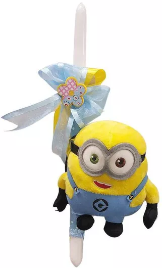 Πασχαλινή Λαμπάδα Στρογγυλή με Κουτί Κίτρινη