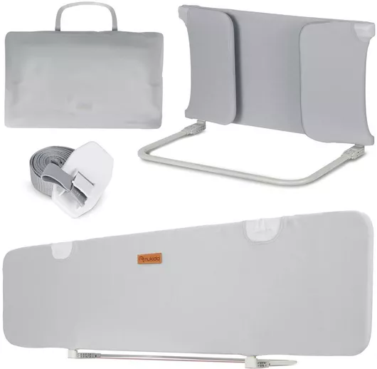 Nukido Πτυσσόμενο Προστατευτικό Κάγκελο Κρεβατιών από Μέταλλο Γκρι 150x44x41cm