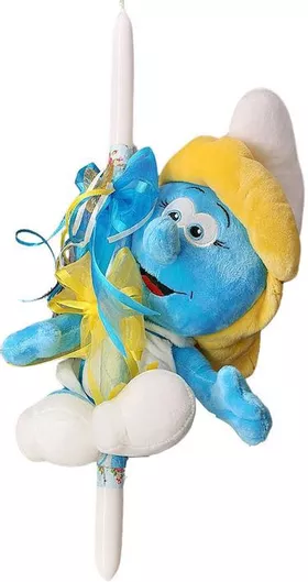 Πασχαλινή Λαμπάδα Στρογγυλή με Κουτί Κίτρινη