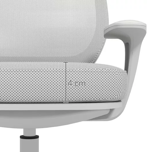 Καρέκλα Γραφείου Vinsetto με Ανάκλιση & Ρυθμιζόμενα Μπράτσα Γκρι