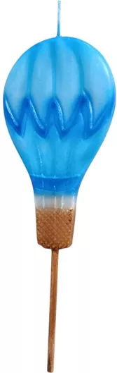 Πασχαλινή Λαμπάδα Παιδική Μπλε Αεροστατο Στικ Lm4064 37cm