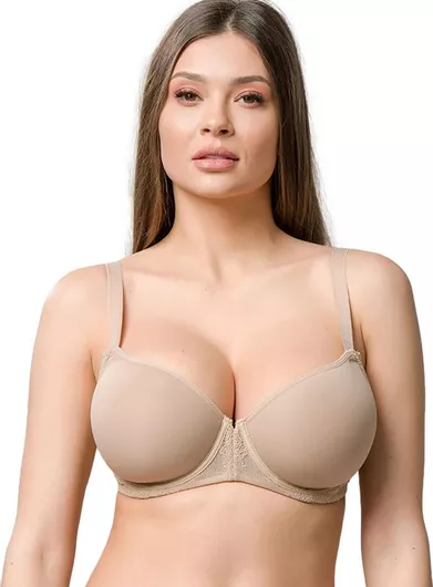 Luna Μπεζ Σουτιέν με Ελαφριά Ενίσχυση & Μπανέλες