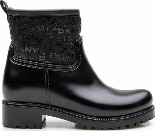 DKNY K3162182 Κοντές Γυναικείες Γαλότσες Μαύρο