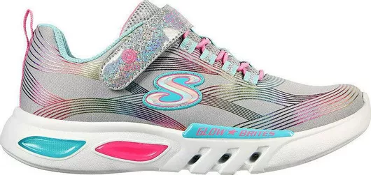 Skechers Παιδικό Sneaker Glow Brites για Κορίτσι Ασημί