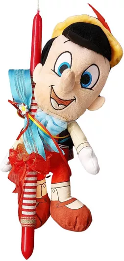 Πασχαλινή Λαμπάδα Χειροποίητη Πινόκιο Pinnochio Λούτρινο 35cm