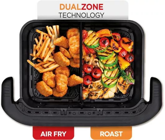 Izzy Air Fryer με Διπλό Αποσπώμενο Κάδο 11lt Μαύρο IZ-8260