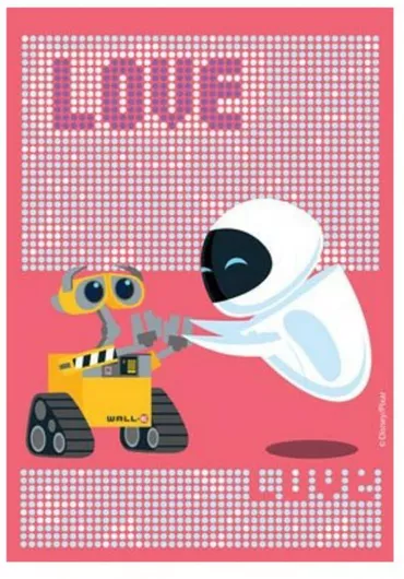 Παιδικό Χαλί Wall-e 160x230cm Ροζ