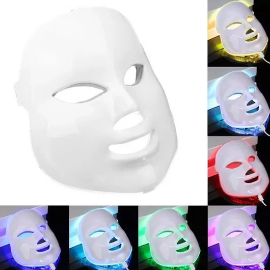 Μάσκα Led Φωτοθεραπείας Προσώπου 150 Λυχνίες 7 Χρώματα Αντιγήρανση Αναζωογόνηση