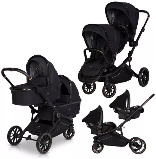 Καρότσι Μωρού Cavoe για Δίδυμα Avec 3 in 1 Meteorite