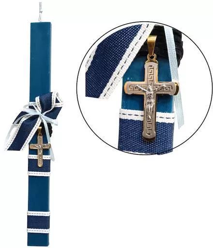 Πασχαλινή Λαμπάδα Στρογγυλή Αρωματική Λευκή