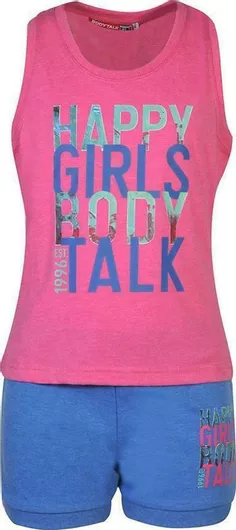 BodyTalk Παιδικό Σετ με Σορτς Καλοκαιρινό 2τμχ Φούξια