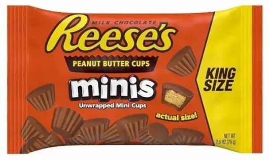 Σοκολατάκια Reese's Peanut Butter Cups Mini Γάλακτος 70gr