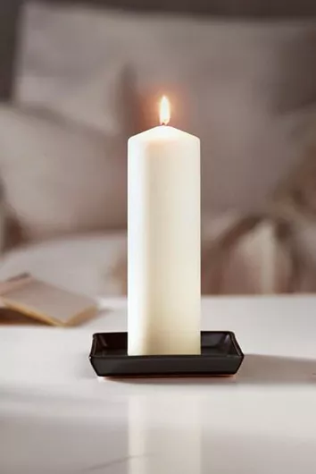 Due esse Διακοσμητικό Κερί 7.5x25cm Λευκό