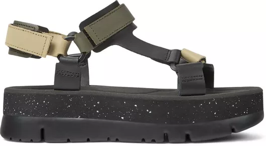 Camper Γυναικεία Σανδάλια Flatforms Μαύρο