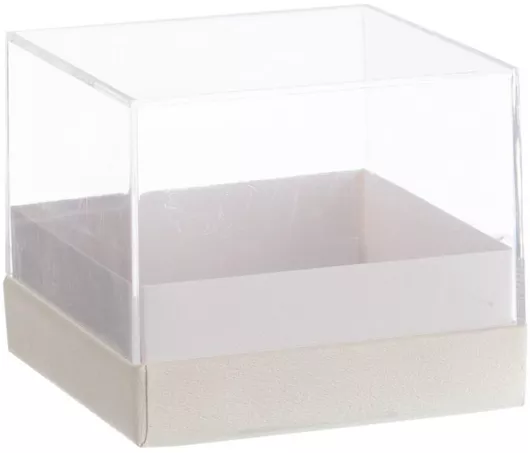 Κουτί Δώρου Πλέξιγκλας Λευκό 12x12x10cm Ρτ213 Nv-7130213-lefko