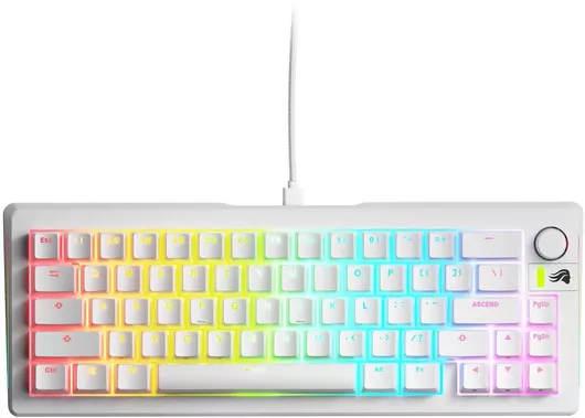 Glorious PC Gaming Race GMMK 3 Gaming Μηχανικό Πληκτρολόγιο 65% με Glorious Fox διακόπτες & RGB φωτισμό Αγγλικό USΛευκό