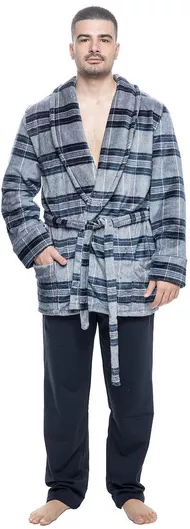 Koyote Χειμερινή Ανδρική Ρόμπα Γκρι