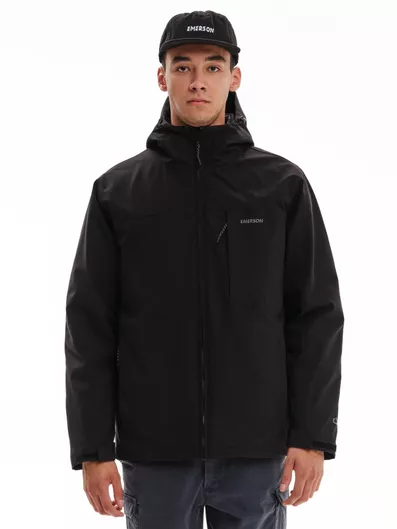 Emerson Ανδρικό Μπουφάν 3 σε 1 Χειμωνιάτικο Μαύρο