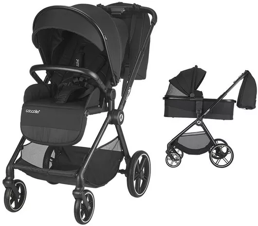 Καρότσι Μωρού Coccolle Lissia Ρυθμιζόμενο 2 σε 1 Kατάλληλο για Nεογέννητο Anthracite 16.3kg