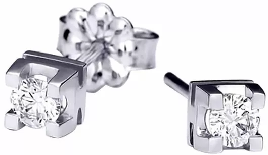 Σκουλαρίκι Mar & Co Diamonds  Λευκόχρυσο 18Κ με Διαμάντι
