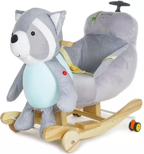 Κουνιστό Παιχνίδι Kidsee Ζωάκι Ρακούν για 6+ μηνών με Ρόδες για Βάρος έως 30kg