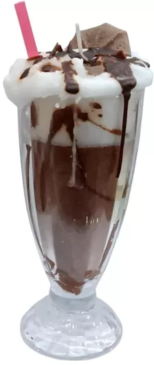 Λαμπαδα Χιουμοριστικη Γυαλινο Ποτηρι Μιλκσεικ Σοκολατα Lab1097 Διαστασεις Ποσοτητα Χρωμα