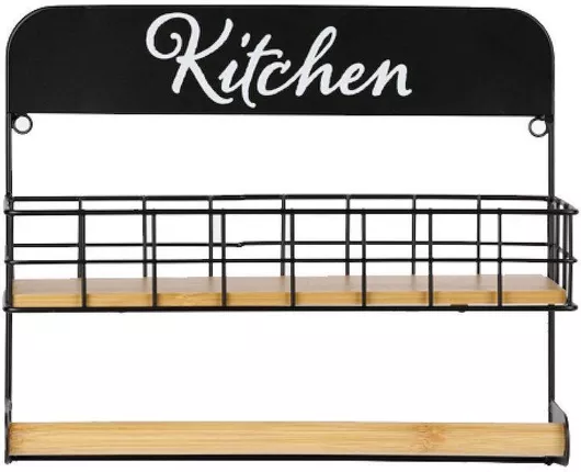 Βάση για Χαρτί Κουζίνας General Trade Μεταλλική 34x13x28cm 727349 Μαύρο