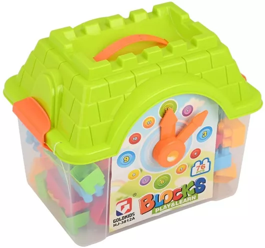 Τουβλάκι Martin Toys Σπίτι-Ρολόι για 3+ Ετών 76τμχ