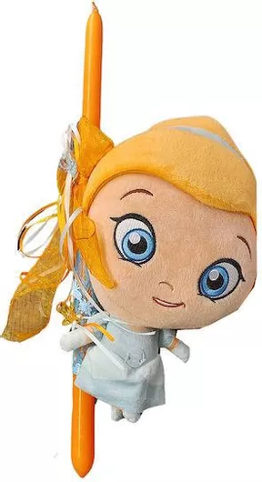 Πασχαλινή Λαμπάδα Στρογγυλή Χειροποίητη Ροζ